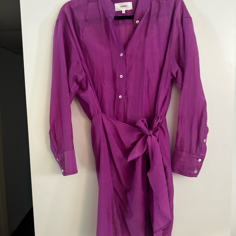 XiRENA Vibrant Purple Shirt Dress